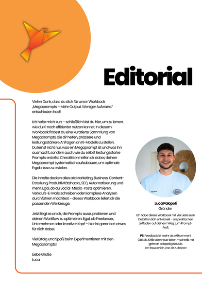 AI Workbook - Megaprompts: Mehr Output. Weniger Aufwand.